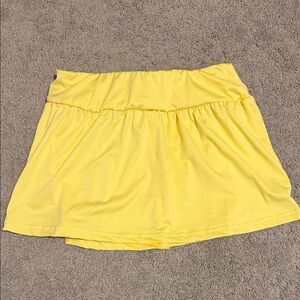 Yellow Flowy Mini Skirt